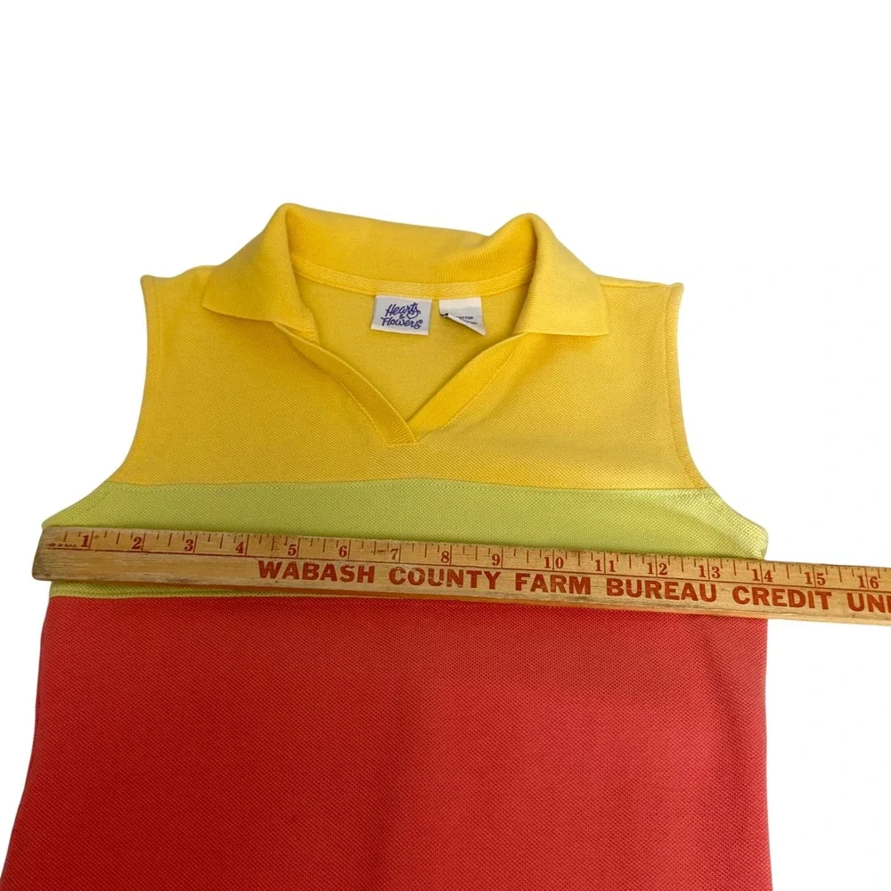 Hearts & Flowers 90's Vintage Colorblock Cotton Dress Sleeveless Retro Girls 12